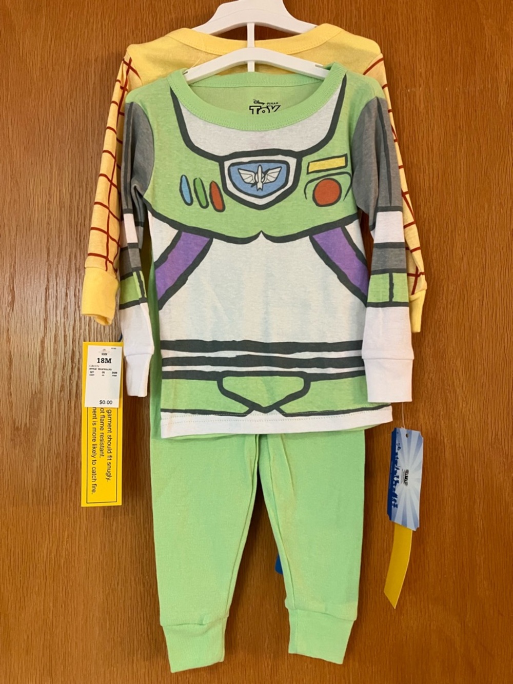 18M, 2T Disney Pixar Toy Story Buzz Lightyear and Sheriff Woody Kids Pajama Sets